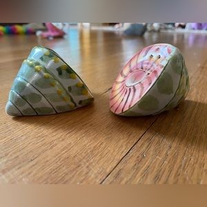 Vintage Seashell Salt and Pepper Shakers